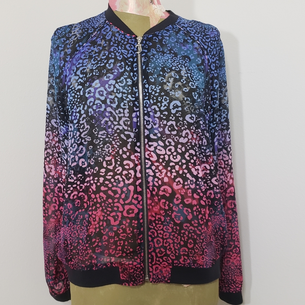 Juicy Couture Multicolor Leopard Print Jacket